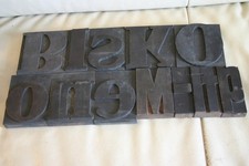 Konvolut Holzlettern Fraktur