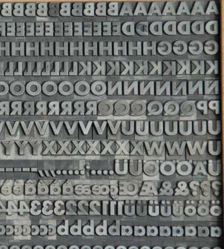 Futura fett 24p - , bleischrift