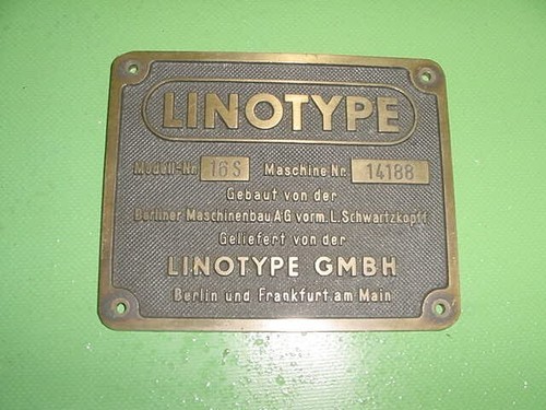 Linotype setzmaschinen - linotype,