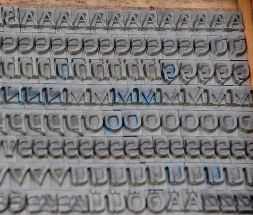 Bleischrift 5mm bleisatz - 10,5mm,